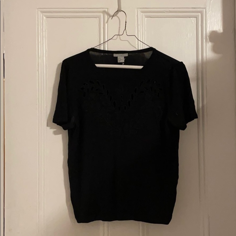 Embroidered sweater tee